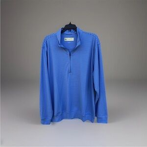 Donald Ross Golf Men Long Sleeve Shirt Striped Size Large Blue
